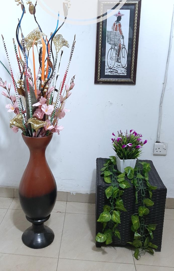 decorative brown flower vase