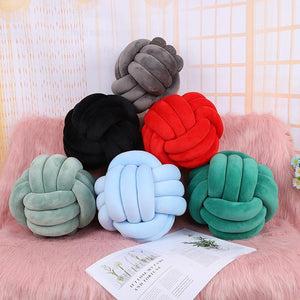 Decorative knotted ball Suede Throw Pillows