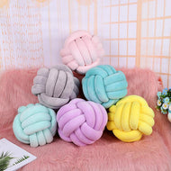 round knotted throw pillows