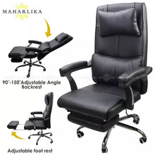 Load image into Gallery viewer, Eclectic Executive Office Chair with Legrest (black)
