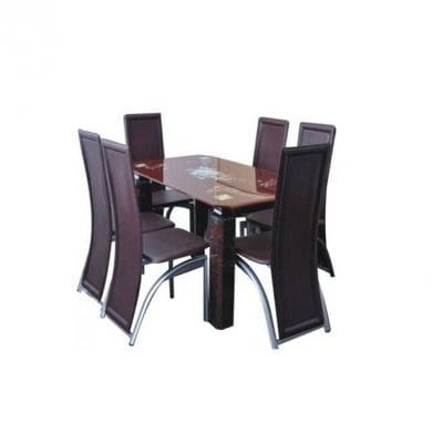 brown 6 sitter dining table set