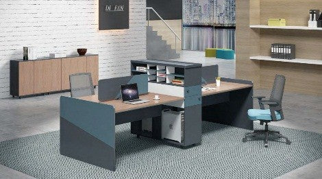 workstation with screen divide