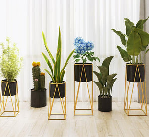 gold decorative plant stand