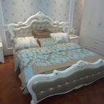 Gold upholstery Bed