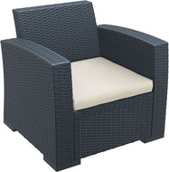 MONACO RATTAN  ARMREST CUSHION CHAIR