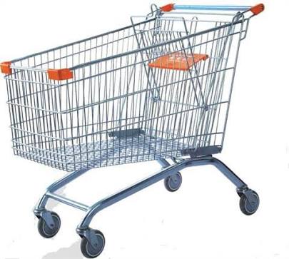 Deluxe shopping cart Supermarket Trolley -210 litre