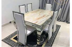 Marble 6 Sitter Dining Table Set