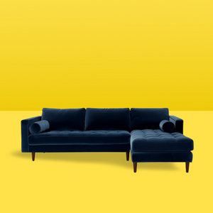 Suede Velvet 6 Sitter L-shape sofa ( Bespoke )