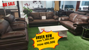 7 Sitter Luxury leather sofa settee