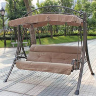 Garden 3 Seat Outdoor Porch Swing Hammock with Steel Frame