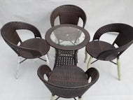 black outdoor garden furniture set