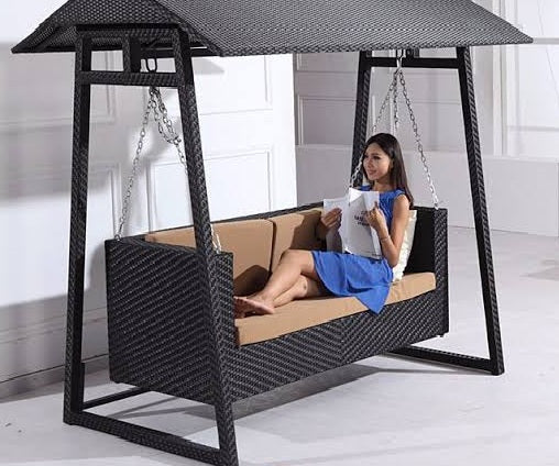 Rattan Wicker Swing garden hanging 3 seater chair