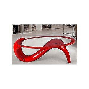 Unique Red Oval Center/coffe table
