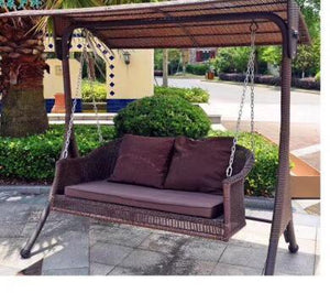 Patio Rattan Canopy Swing hanging Seat chair