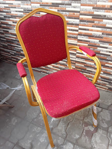 Red Banquet chair with armrests