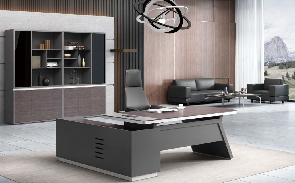 Buy Executive Office Desk with metal legs online- office furniture –  Eunicon interior