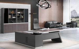 Rosewoood Executive Office Desk with metal legs