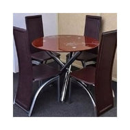 Eunicon round glass dining table set