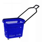 Plastic 2 wheel Shopping Trolley