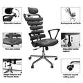 Load image into Gallery viewer, Soho Ergonomic Black Chair With Fixed Arms
