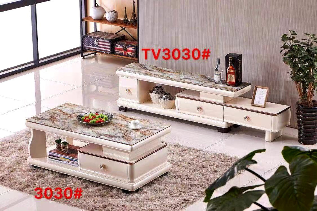 Living room Gloss TV Cabinet & Center Table with Drawer