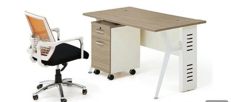 steel wooden elegant office desk