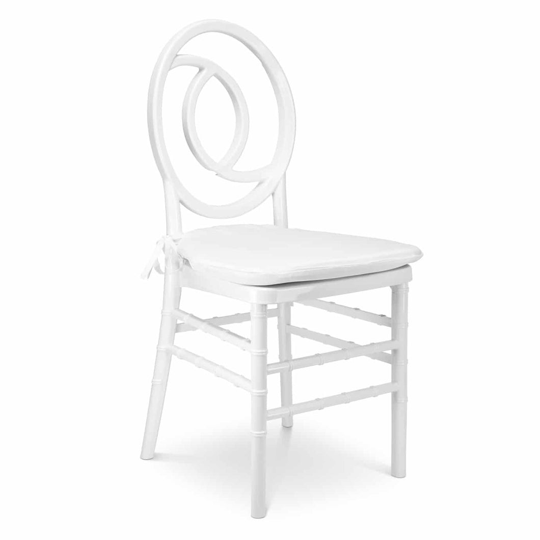 white chaivary chair