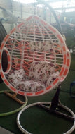 Outdoor Wicker Hanging Swing orange Chair