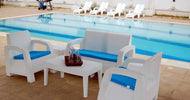 4 Sitter White Ranoush outdoor Sofa Set