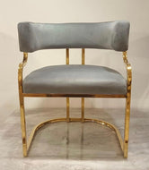 Stainless steel Golden cushioning Chair for home